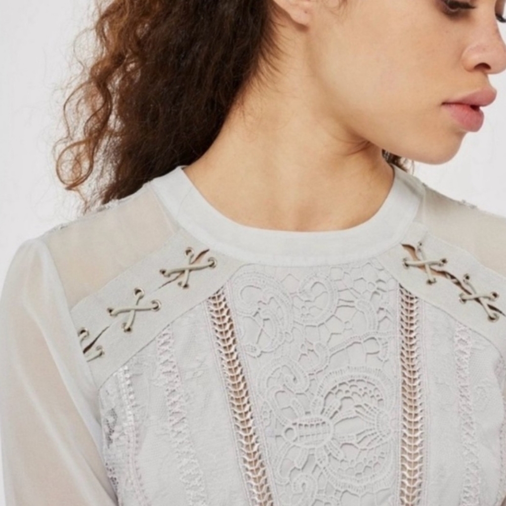 Topshop Pale Blue Lace Dress
